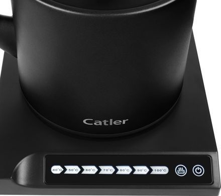 CATLER Электрочайник 0.6л, Strix, заварник, нерж. сталь, поддержка температуры, сенс. управл., черный BM501VICTORIA фото