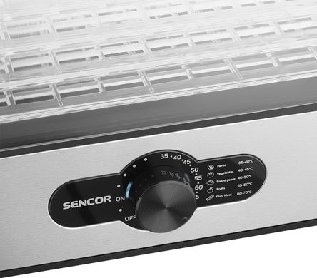 Sencor Сушка для продуктів SFD950SS, 240Вт, 5 піддонів SFD950SS фото
