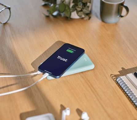 Trust Акумулятор портативний літій-іонний power bank Trust Redoh, 10000мА&middot;год, USB-A/2хUSB-C, 18W, QC 3.0, PD, зелений 25033_TRUST фото
