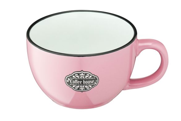 Чашка Ardesto Floerino, 480 мл, рожева, кераміка AR3485P фото