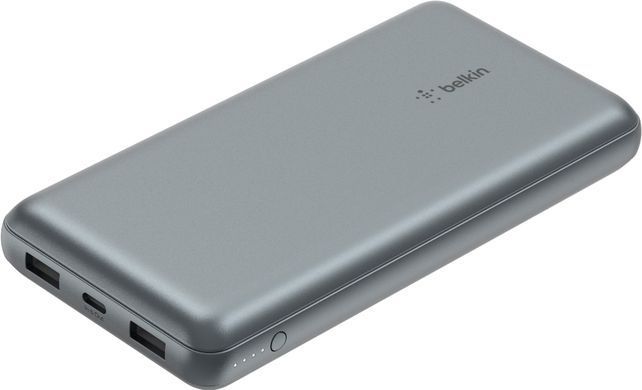 Belkin Акумулятор портативний літій-іонний Power Bank 10000мА&middot;год, 15Вт, 2хUSB-A/USB-C, cірий BPB011BTGY фото