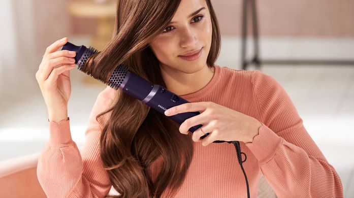 Philips Фен-щітка 3000 Series, 800Вт, іонізація, 3 насадки, фіолетовий BHA305/00 фото