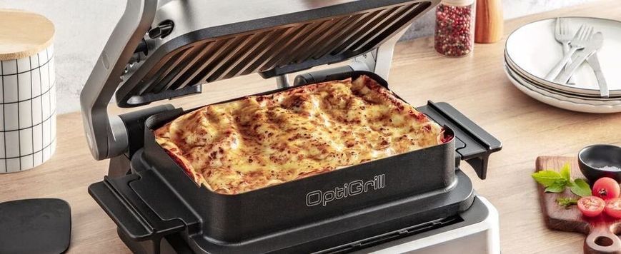 Tefal Гриль прижимной OptiGrill 4in1 Inox, 2100Вт, темп. режимов-4, съёмные пластины, металл GC774D30 фото