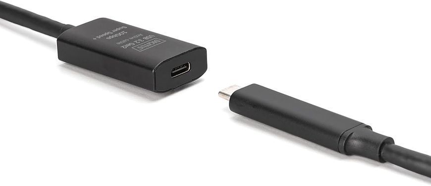 Digitus Удлинитель DIGITUS USB 3.2 Gen2 Active Cable 10G, C/M-C/F, 5м, черный DA-73112 фото