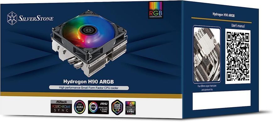 SilverStone Процесорний кулер Hydrogon H90-ARGB, LGA 1700, 2066, 2011, 1200, 115X, AM4, AM5, TDP95W SST-HYH90-ARGB фото