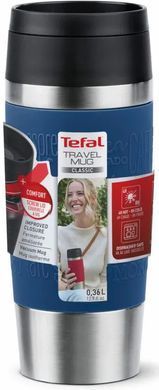 Tefal Термочашка Travel Mug Classic, 360мл, нержавеющая сталь, синий N2020310 фото