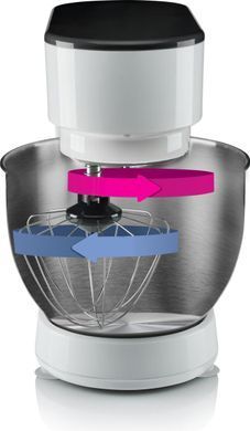 Gorenje Кухонна машина 600Вт, чаша-метал, корпус-пластик, насадок-3, білий MMC600XG фото