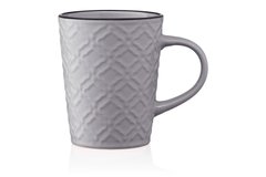 Чашка Ardesto Relief, 320 мл, сіра, кераміка AR3474GR фото
