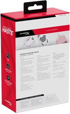 HyperX Мишь Pulsefire Haste USB, White/Pink 4P5E4AA фото