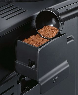 Siemens Siemens Coffee machine, 1.7L, auto capuchino maker, LED display, auto recipe-12, black-silver TE655203RW фото