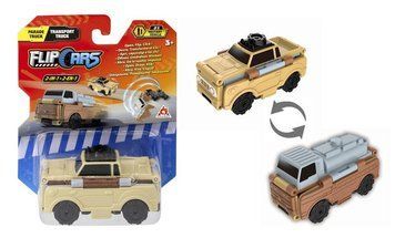 Flip Cars Машинка-трансформер 2 в 1 Парадный грузовик и Автоцистерна EU463875-28 фото