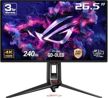 ASUS Монітор Asus 26.5" ROG Swift PG27UCDM 2xHDMI, DP, USB-C, 3xUSB, QD-OLED, 3840x2160, 240Hz, 0.03ms, DCI-P3 99%, FreeSync, Pivot, HDR400 90LM0B30-B01971 фото