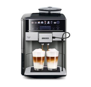 Siemens Кавомашина Siemens 1.7л, зерно + мелена, автомат.капучинатор, LED - дисплей, авторецептів - 12, чорно - срібний TE655203RW фото