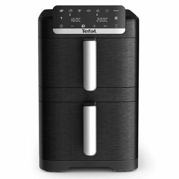 Tefal Tefal air fryer dual Easy Fry Crispy Stack, 2700W, bowl-6+4l, sensore control, plastic, black EY7528E0 фото