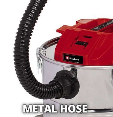 Einhell Пилосос професійний акумуляторний для золи TE-AV 18/15 Li C - Solo, PXC 18В, 100мБар, контейнер 15л, 3.1кг, без АКБ та ЗП 2351700 фото