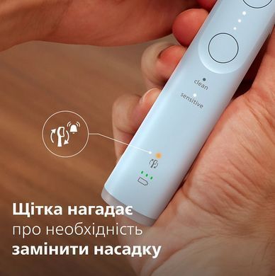 Philips Щетка зубная электр. Sonicare 6100 Series, 62т. колеб/мин, насадок-1, футляр, голубой HX7406/02 фото