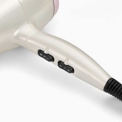BaByliss Фен Stardust Shimmer, 2000Вт, 3 режими, іонізація, хол. обдув, 1 насадка, білий 5914PE фото