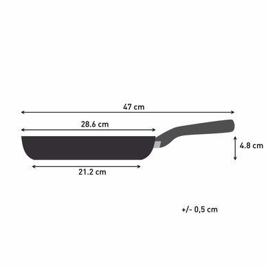 Tefal Сковорода Hard Stone, 28см, алюминий, бакелит, серый D4560632 фото