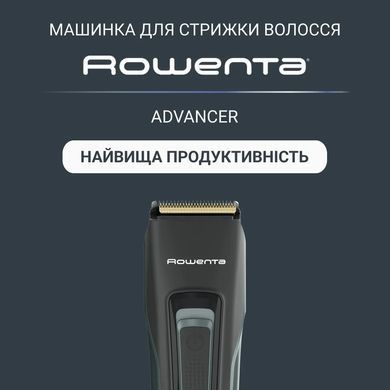 Rowenta Машинка для стрижки Advancer, для бороди, вусів, голови, мережа+акум., роторний мотор, насадок-2, кейс, титан.напил., темно-зелений TN5224E0 фото