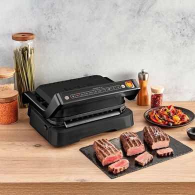 Tefal Гриль прижимной OptiGrill 2в1 Black, 2100Вт, темп. режимов-4, съёмные пластины, металл, черный GC772830 фото