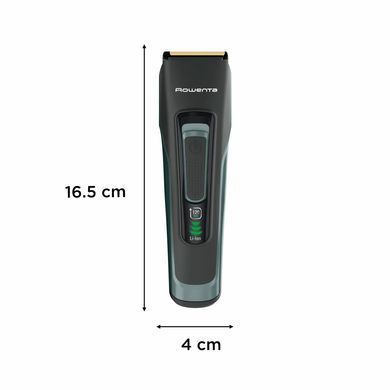 Rowenta Машинка для стрижки Advancer, для бороди, вусів, голови, мережа+акум., роторний мотор, насадок-2, кейс, титан.напил., темно-зелений TN5224E0 фото