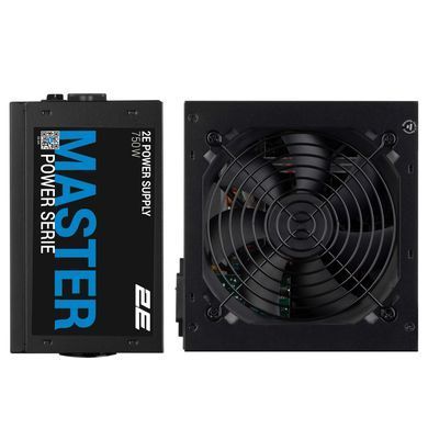 Блок питания 2E Master Power (750W), >80%, 80+ White, 120mm, 1xMB 24pin(20+4), 1xCPU 8pin(4+4), 3xMolex, 5xSATA, 4xPCIe 8pin(6+2) 2E-MP750-120APFC фото