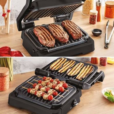 Tefal Гриль прижимной OptiGrill 2в1 Black, 2100Вт, темп. режимов-4, съёмные пластины, металл, черный GC772830 фото