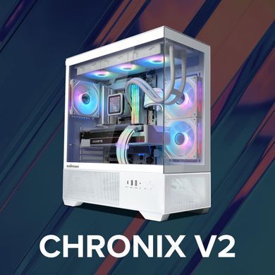 Zalman Корпус Chronix V2 без БЖ, 1xUSB3.0, 1xUSB2.0, 1x Type C, 2x120мм ARGB Reverse, 4x120мм ARGB, VGA 410мм, LCS ready, TG Side/Front Panel, ATX, білий CHRONIXV2WHITE фото