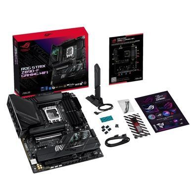 ASUS Материнcкая плата ROG STRIX Z890-F GAMING WIFI s1851 Z890 4xDDR5 M.2 DP HDMI Wi-Fi BT ATX 90MB1I40-M0EAY0 фото