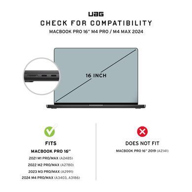UAG UAG Apple Macbook Pro 16IN (M4/3/2) Essential Armor Ice 134012114343 фото