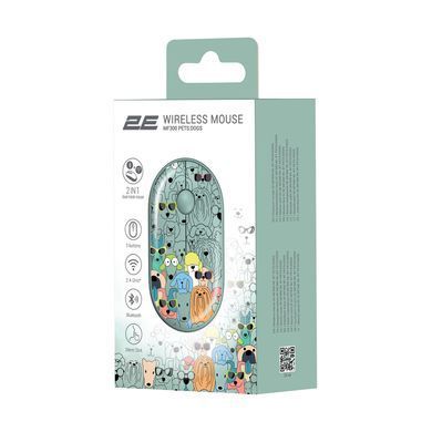 2E Миша MF300 PETS:DOGS Silent WL BT, зелений 2E-MF300WPETSGN фото