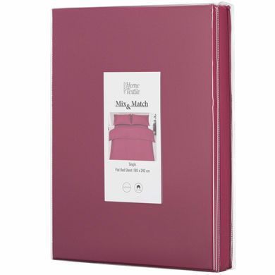 ARDESTO Простирадло Mix&Match, 180х240см, 100% бавовна, сатин, ягідний