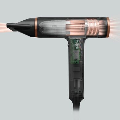 Rowenta Фен T-Shape Maestria Nano, 1700Вт, 3 режими, дифузор, іоніз-я, хол. обдув, чорний HY8310F0 фото