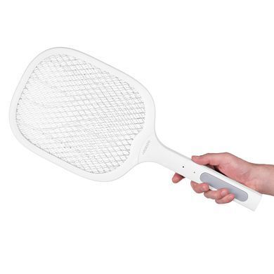 ARDESTO Електричний знищувач комах, сітка 3000 В, акум. 1200 мА&bull;год, USB micro-B/USB-A, білий