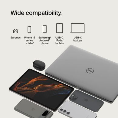 Belkin Кабель USB-C > USB-C заряджання/синхронізації 2м, 60Вт, Type-C, плетений, білий CAB004BT2MWH фото