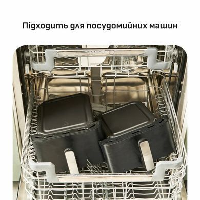 Tefal Tefal air fryer dual Easy Fry Crispy Stack, 2700W, bowl-6+4l, sensore control, plastic, black EY7528E0 фото
