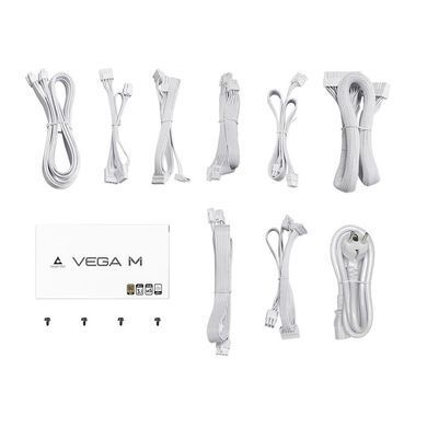 Chieftec Блок питания Vega M (750W), >90%, 80+ Gold, 135мм FDB, 1xMB 24pin(20+4), 2xCPU 8pin(4+4), 3xMolex, 6xSATA, 4xPCIe 8pin(6+2), 1xPCIe GEN5 16pin, Fully Modular, White PPG-750-CW фото
