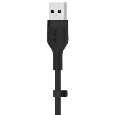 Belkin Кабель заряджання/синхронізації USB-A > Lightning, 2м, силіконовий з кліпсою, чорний CAA008BT2MBK фото