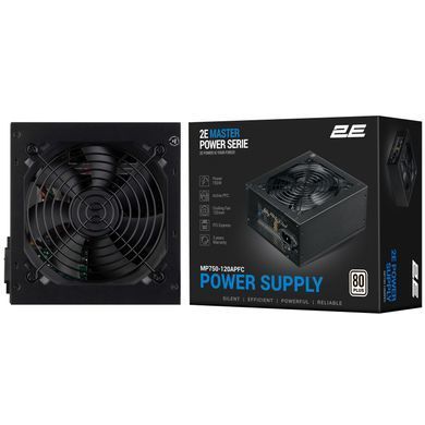 Блок питания 2E Master Power (750W), >80%, 80+ White, 120mm, 1xMB 24pin(20+4), 1xCPU 8pin(4+4), 3xMolex, 5xSATA, 4xPCIe 8pin(6+2) 2E-MP750-120APFC фото
