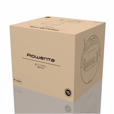 Rowenta Робот-пылесос моющий X-Plorer Serie 135+ Standart, 5000ПаВт, h=9.5см, влажная уборка, мешок-0.28л, конт пыль -0.29л, вода -влажная уборкал, автон. раб. до 120мин, черный RR91D5WH фото