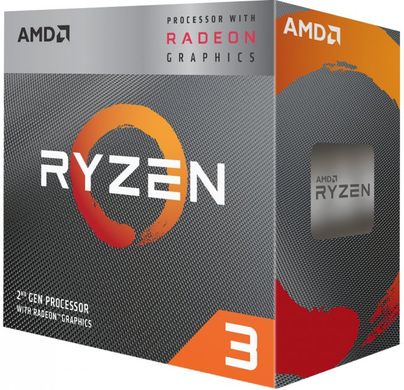 AMD Ryzen 3[Центральний процесор Ryzen 3 3200G 4C/4T 3.6/4.0GHz Boost 4Mb Radeon Vega 8 GPU Picasso AM4 65W Box] YD3200C5FHBOX фото