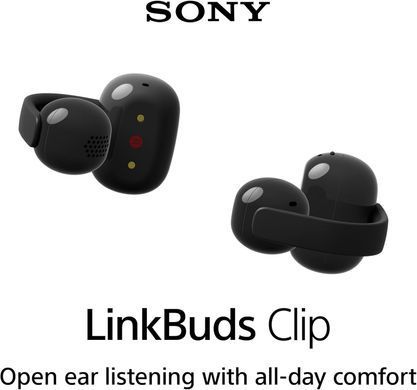Sony Навушники TWS Sony LinkBuds Clip BT 5.3, IPX4, SBC, AAC, Mic, Чорний WFLC900B.E фото