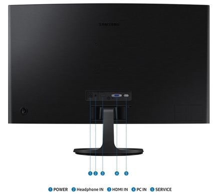 Samsung Монитор 27" S27D360 D-Sub, HDMI, VA, 100Hz, 4ms, CURVED LS27D360GAIXCI фото