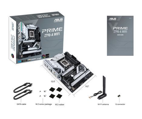 ASUS Материнcька плата PRIME Z790-A WIFI s1700 Z790 4xDDR5 M.2 HDMI DP Wi-Fi BT ATX білий 90MB1CS0-M1EAY0 фото