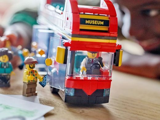 LEGO Конструктор City Красный двухэтажный экскурсионный автобус 60407 фото