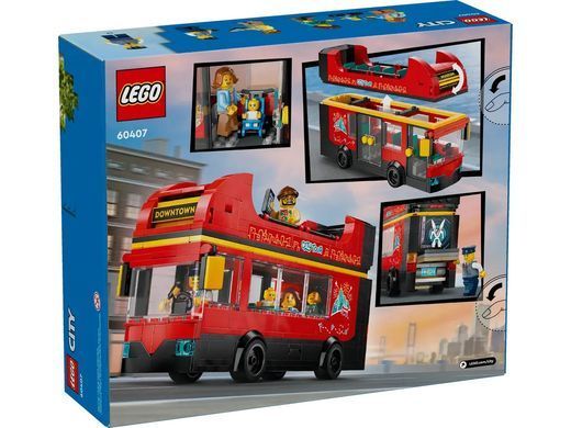 LEGO Конструктор City Красный двухэтажный экскурсионный автобус 60407 фото