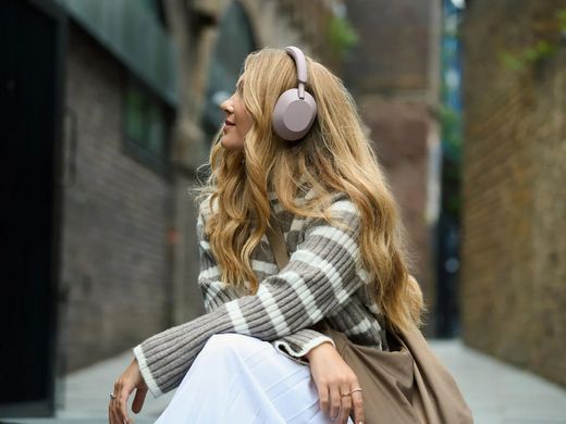Sony Наушники Over-ear WH-1000XM5 BT 5.2, ANC, Hi-Res, AAC, LDAC, Wireless, Mic, Розовый WH1000XM5P.CE7 фото