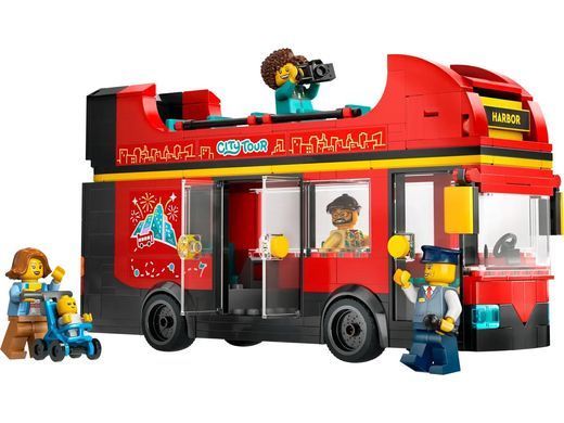 LEGO Конструктор City Красный двухэтажный экскурсионный автобус 60407 фото