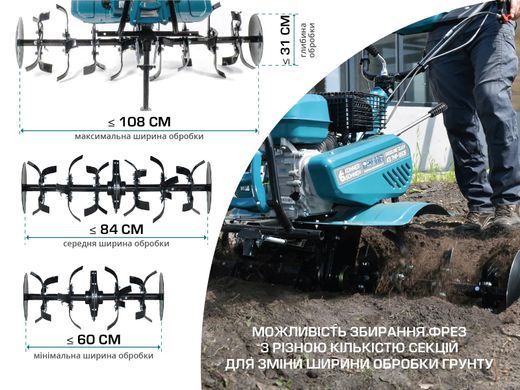 K&ouml;nner & S&ouml;hnen Культиватор бензиновий KS 7HP-950S, 7к.с, 80кг KS7HP-950S фото