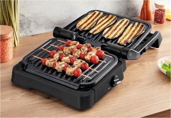Tefal Гриль прижимной OptiGrill 2в1 Black, 2100Вт, темп. режимов-4, съёмные пластины, металл, черный GC772830 фото